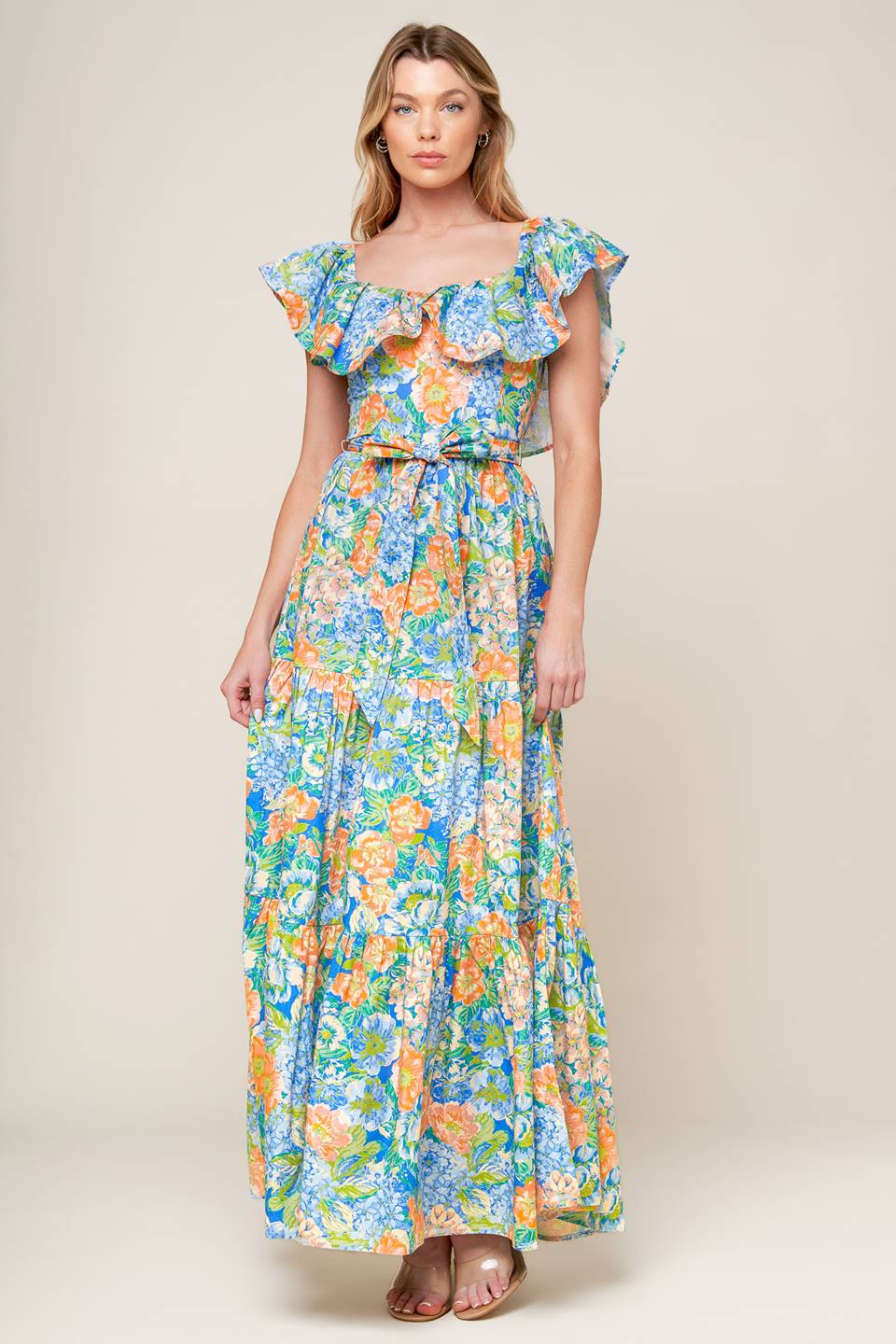 DELIGHTFUL GARDEN PARTY WOVEN MAXI DRESS Flying Tomato